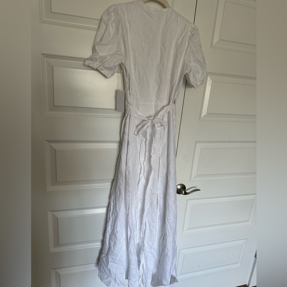 Reformation Weiss V Neck Linen Wrap Dress- NWT - Picture 8 of 9